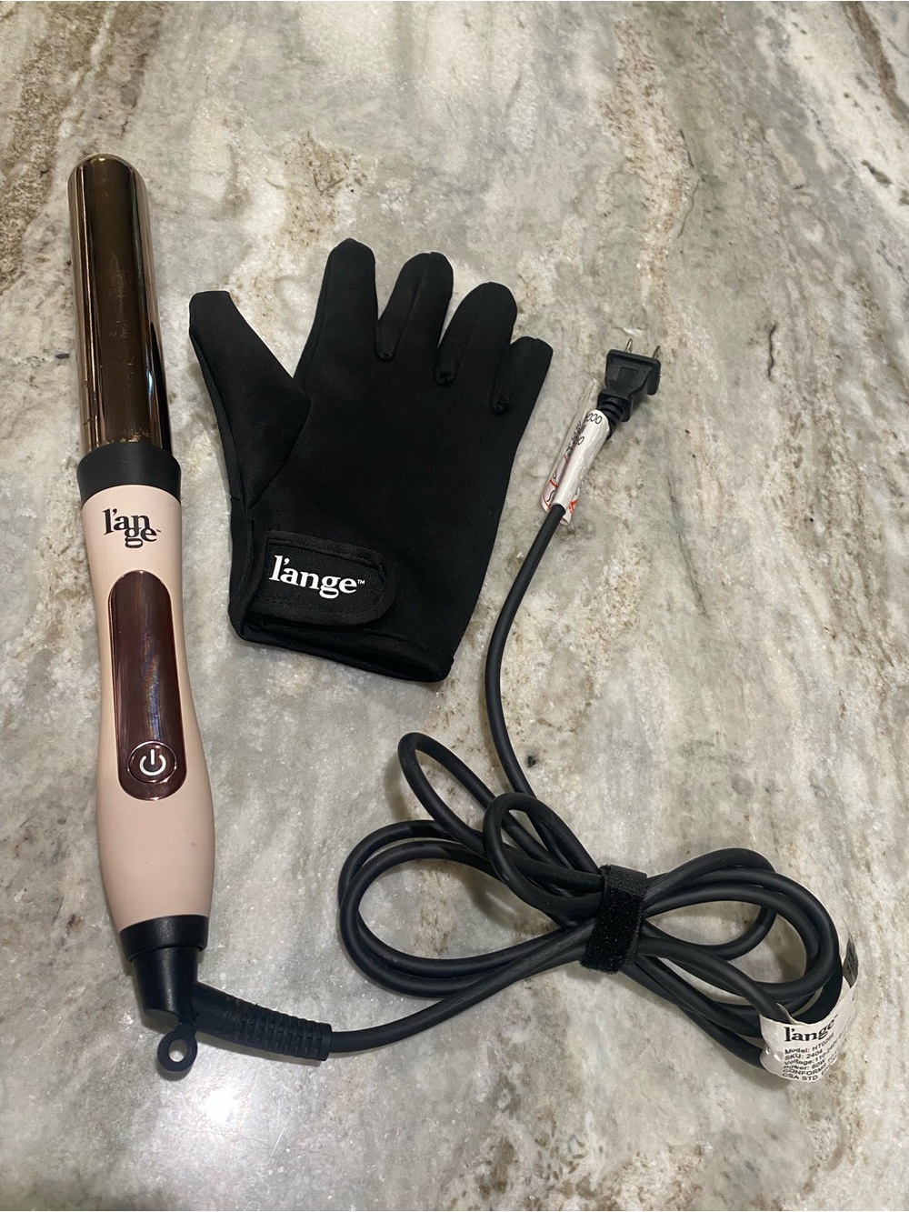 L'ange Le Curl 25mm Titanium Curling Wand + Glove